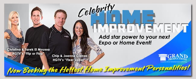 book a celebrity home improvement event