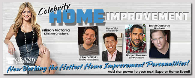 book a celebrity home improvement event